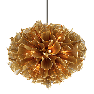 Pulse Chandelier Gold Leaf