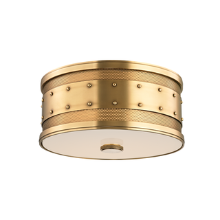 Gaines Flush Mount Aged Brass