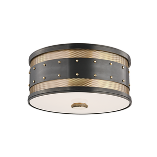 Gaines Flush Mount with Aged Old Bronze Finish
