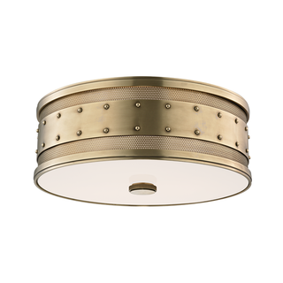 Gaines Flush Mount Aged Brass