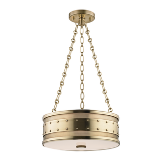 Gaines Pendant with Aged Brass Finish