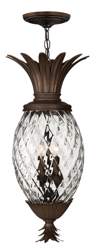 Plantation Large Hanging Lantern In Dark Bronze Finish
