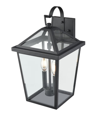 Mensun 2-Light Outdoor Wall Sconce Textured Black