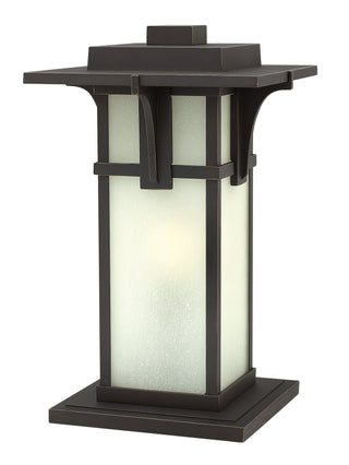 Manhattan Medium Pier Mount Lantern In Light Bronze Finish