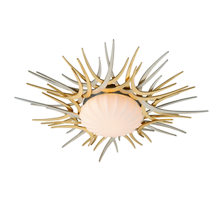 Helios Flush Mount GOLD AND SILVER LEAF