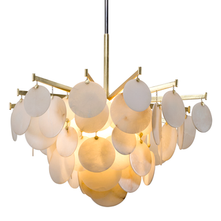 Serenity Chandelier In Gold Leaf Finish