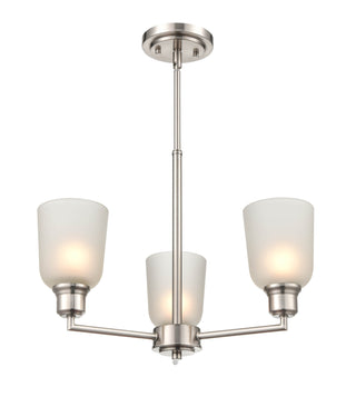 Amberle 3-Light Chandelier Ceiling Light Brushed Nickel