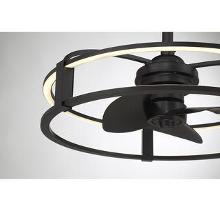 Vesta LED Fan D'Lier in Matte Black