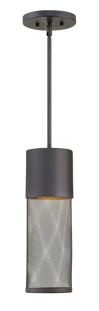 Aria Medium Hanging Lantern In Black Finish