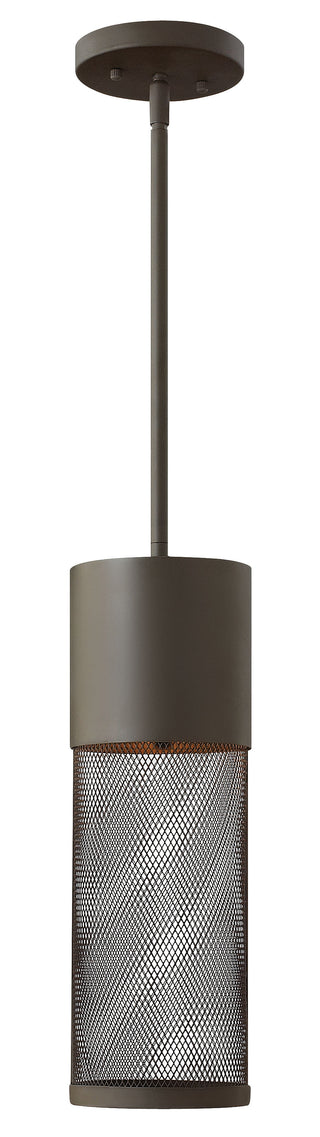 Aria Medium Hanging Lantern In Dark Bronze Finish