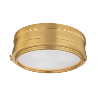 Rye Flush Mount with Aged Brass Finish