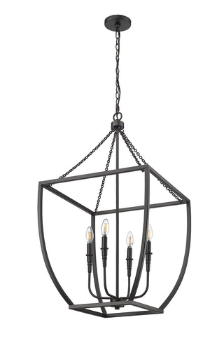 Kelsey 4-Light Pendant light Matte Black