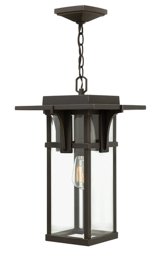 Manhattan Medium Hanging Lantern In Light Bronze Finish