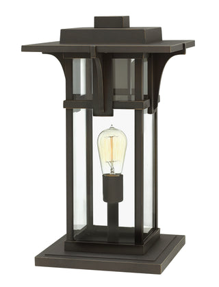 Manhattan Medium Pier Mount Lantern In Light Bronze Finish