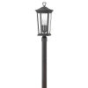 Bromley Large Post Mount Lantern in Museum Black