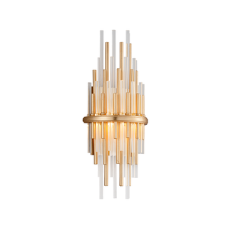 Theory Wall Sconce GOLD LEAF W POLISHED STAINLESS