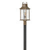 Grant Large Post Mount Lantern in Burnished Bronze