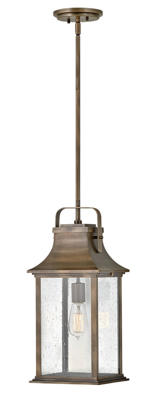 Grant Medium Hanging Lantern In Light Bronze Finish