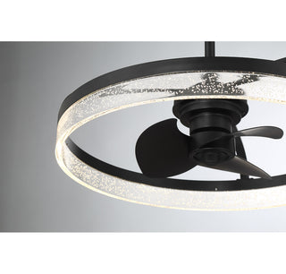 Lyria LED Fan D'Lier in Matte Black