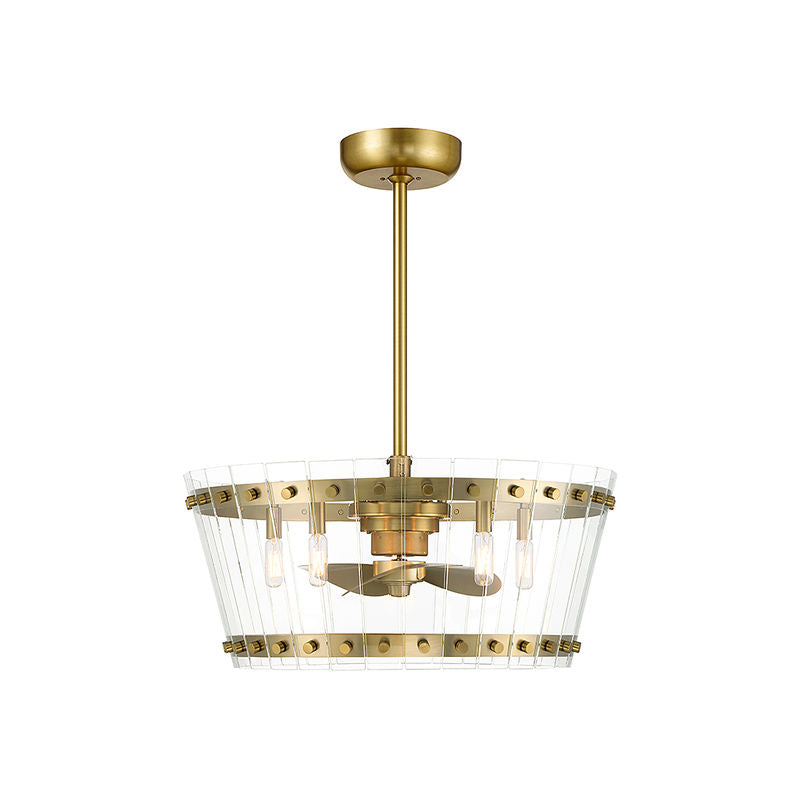 Ventari 5-Light LED Fan D'Lier in Warm Brass Warm Brass