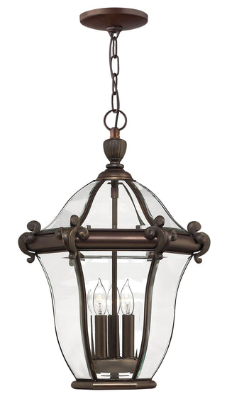 San Clemente Medium Hanging Lantern In Dark Bronze Finish