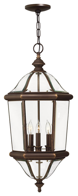 Augusta Large Hanging Lantern In Dark Bronze Finish