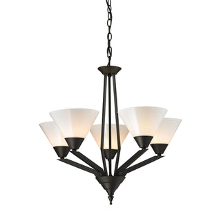 Tribecca 25'' Wide 5-Light Chandeliers - Oil Rubbed Bronze