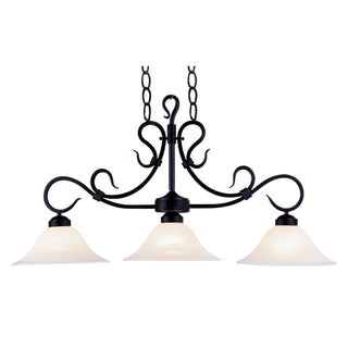 Buckingham 40'' Wide 3-Light Linear Chandeliers - Matte Black