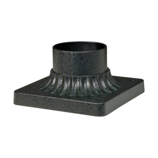 ALUMINUM POST BASE TEXT. BLK.