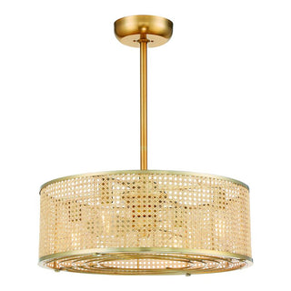 Astoria 4-Light Fan D'Lier in Warm Brass Warm Brass