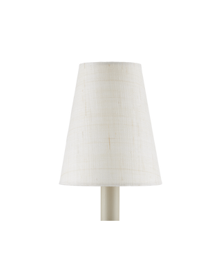 Ivory Fine Grasscloth Tapered Chandelier Shade