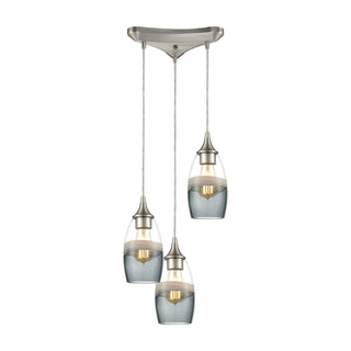 Sutter Creek 12'' Wide 3-Light Pendant - Satin Nickel