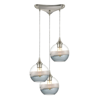 Sutter Creek 12'' Wide 3-Light Pendant - Satin Nickel