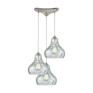 Belmont 12'' Wide 3-Light Multi Pendant - Satin Nickel