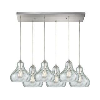 Belmont 32'' Wide 6-Light Pendant - Satin Nickel