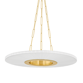 PRATTSBURGH Chandelier with Aged Brass Finish