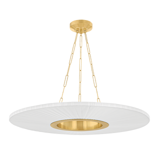 PRATTSBURGH Chandelier with Aged Brass Finish