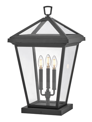 Alford Place Large Pier Mount Lantern In Black Finish