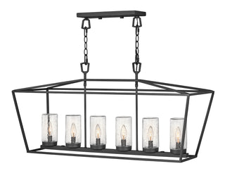 Alford Place Medium Six Light Linear In Black Finish
