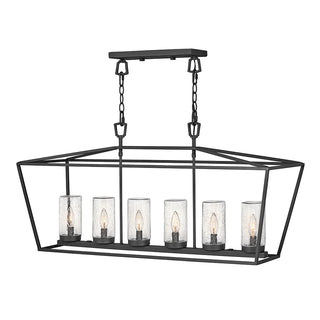 Alford Place Medium Six Light Linear 12v In Black Finish