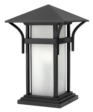 Harbor Medium Pier Mount Lantern 12v in Satin Black