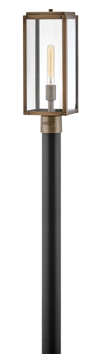 Max Medium Post Top or Pier Mount Lantern In Light Bronze Finish