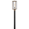 Max Medium Post Mount Lantern in Burnished Bronze