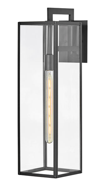 Max Large Wall Mount Lantern In Black Finish
