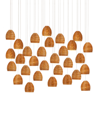 Beehive 30-Light Linear Multi-Drop Pendant