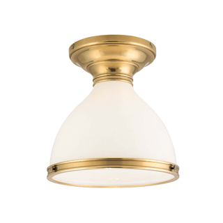 Randolph Semi Flush Aged Brass