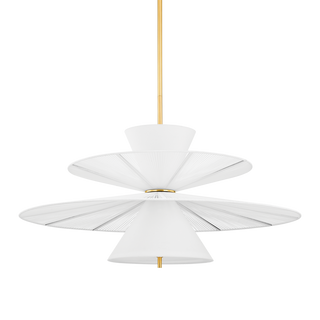ESPERANCE Chandelier with Aged Brass Finish