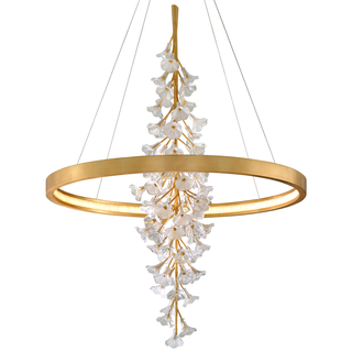 Jasmine Chandelier Gold Leaf