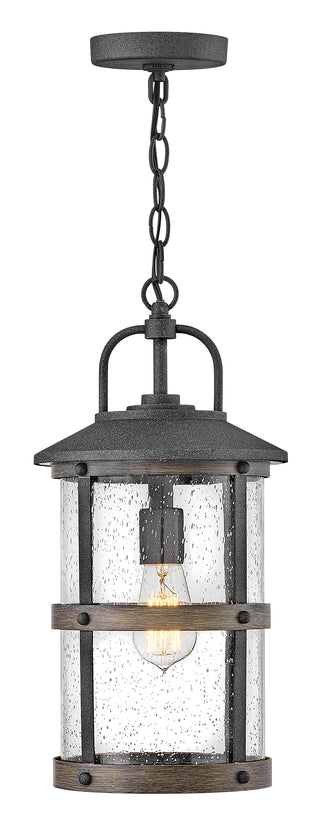 Lakehouse Medium Hanging Lantern In Black Finish