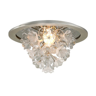 Jasmine Flush Mount In SILVER LEAF Finish